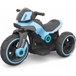 Elektromobilis motociklas Motor Police mėlynas